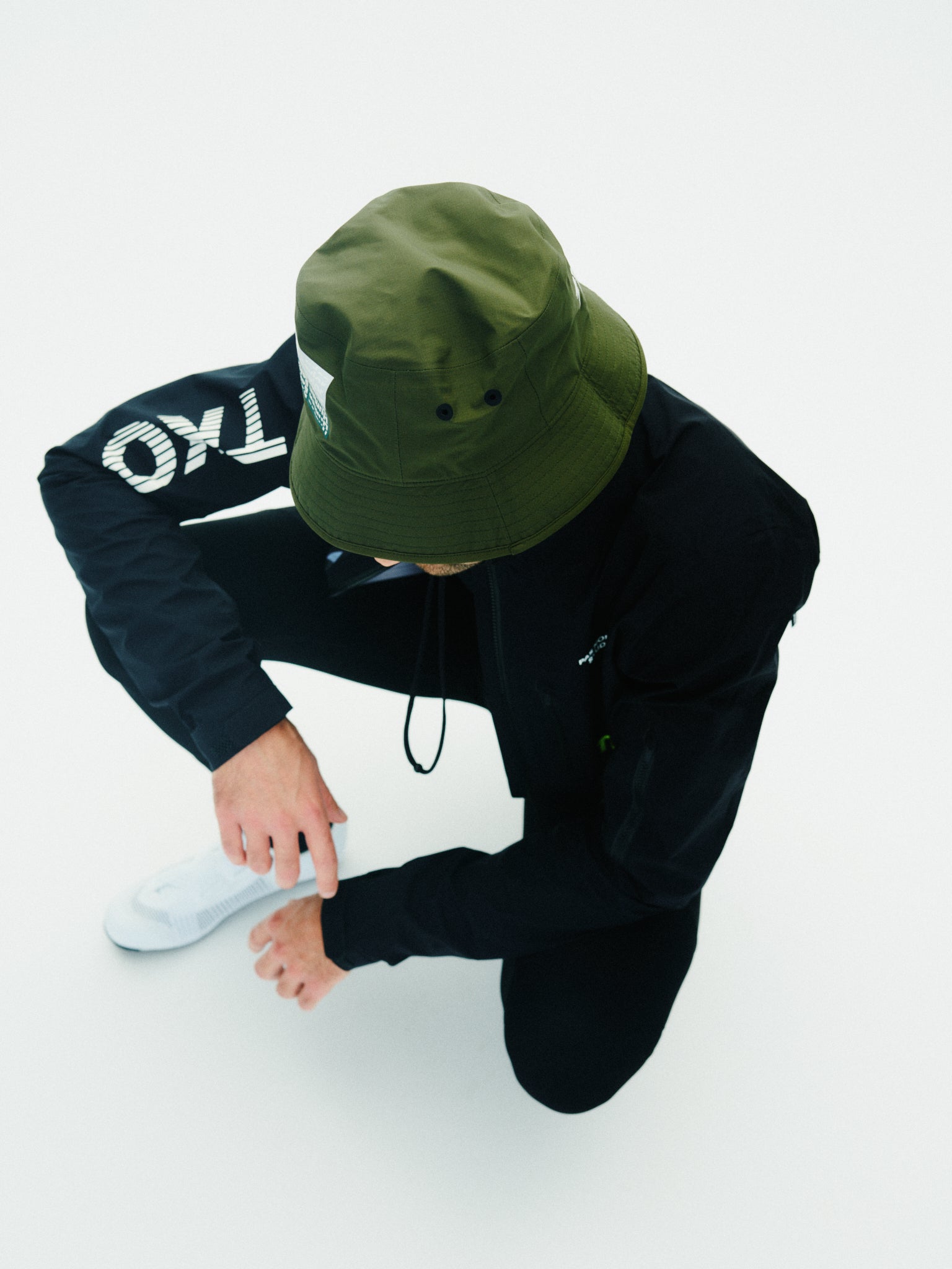 T.K.O. Off-Race Shield Bucket Hat - Olive