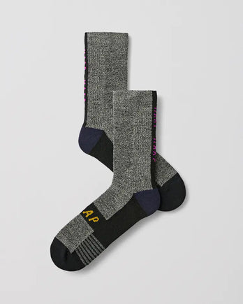 Alt_Road Merino Space Dye Sock - Black - MAAP