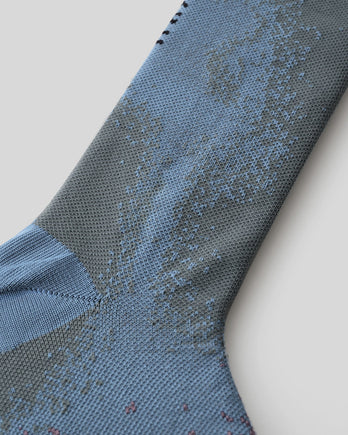 Blurred Out Sock - Blue Mix