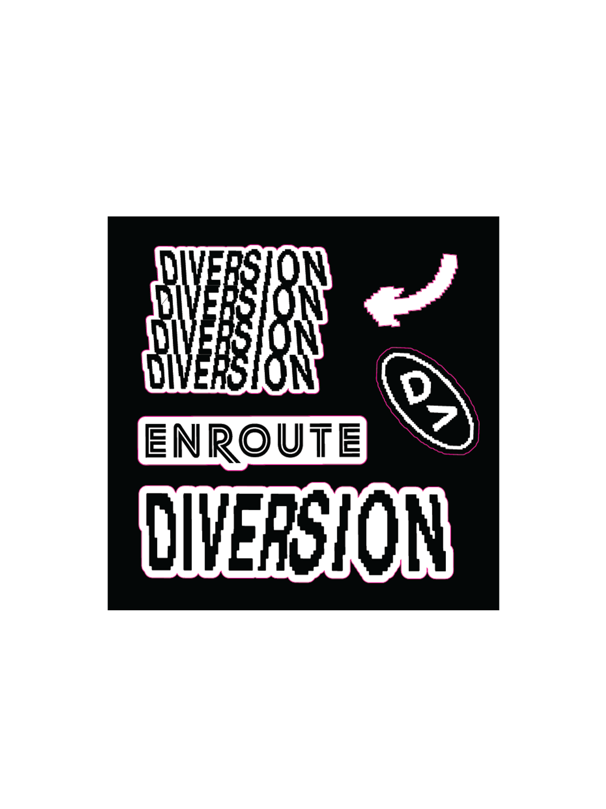 Diversion Sticker Pack - Black/White