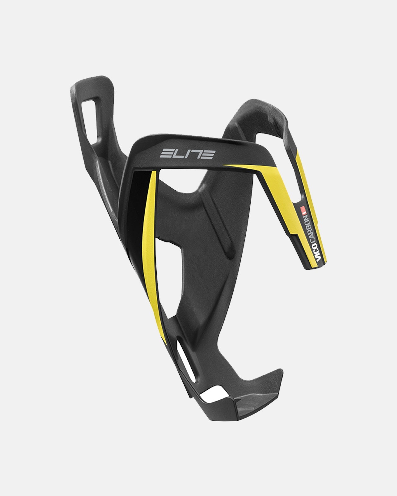 Elite Vico Carbon Bottle Cage Matte Black w Matte Yellow Graphic