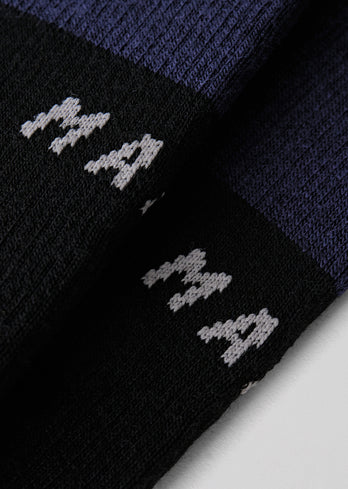 Division Merino Sock - Black Navy