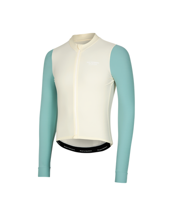 Mechanism Long Sleeve Jersey - Off White / Light Teal - Pas Normal Studios