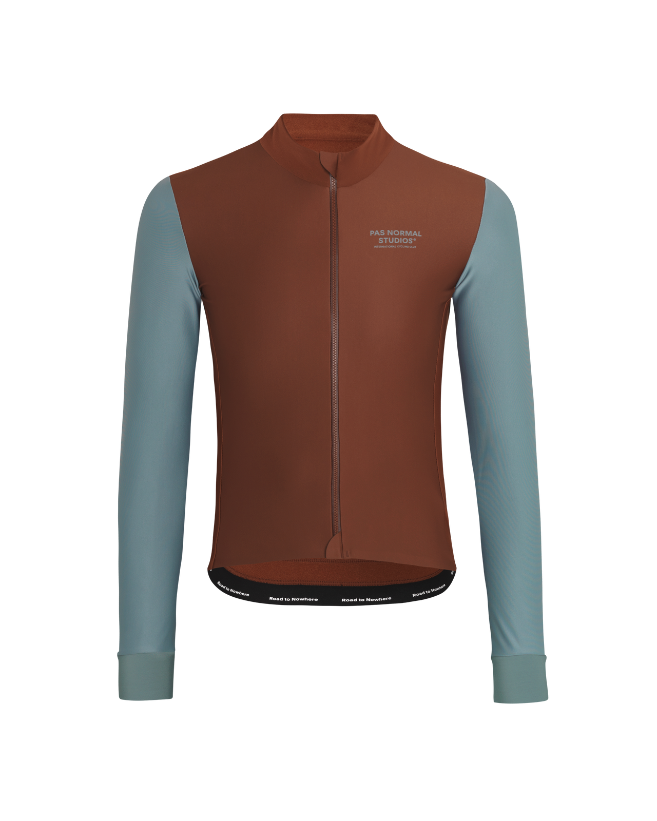 Mechanism Thermal Long Sleeve Jersey - Mahogany/ Dusty Teal - Pas Normal Studios