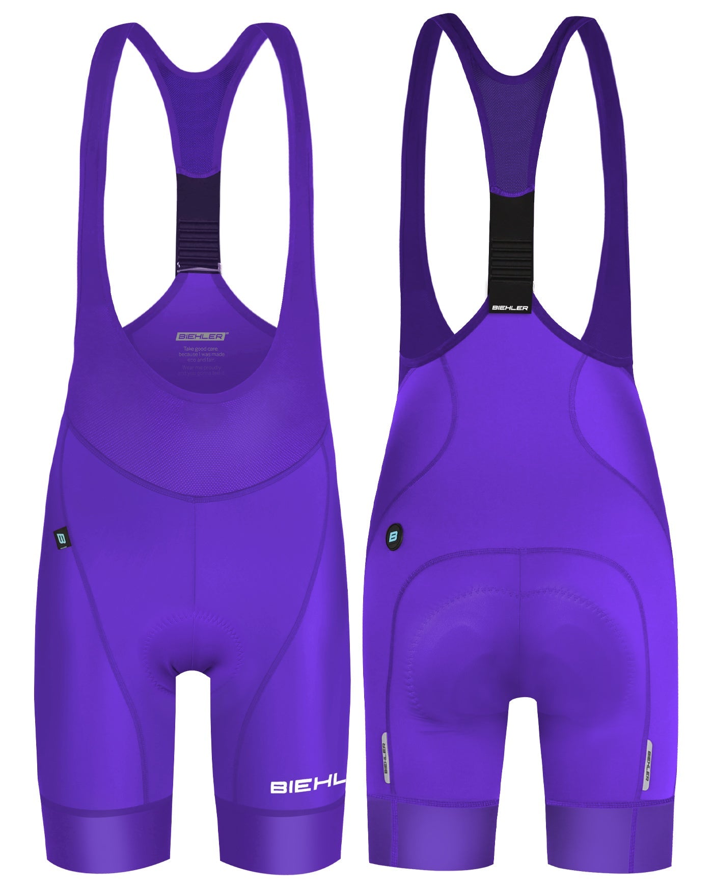 Purple bib shorts sale